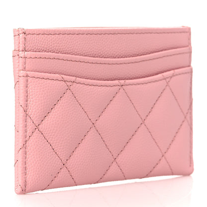 Chanel Caviar Quilted Card Holder Pink 3 of 10
