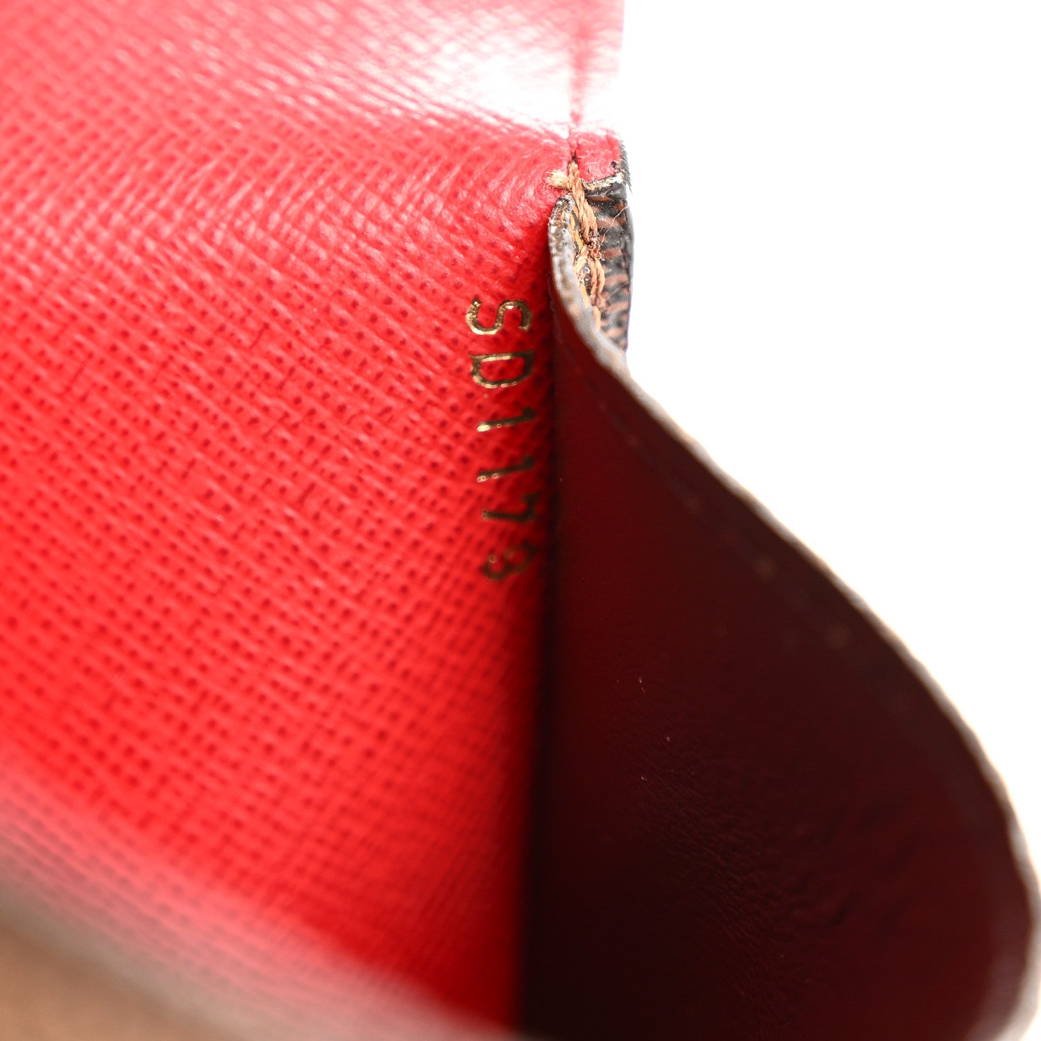 Louis Vuitton Damier Ebene Josephine Wallet Red 7 of 10