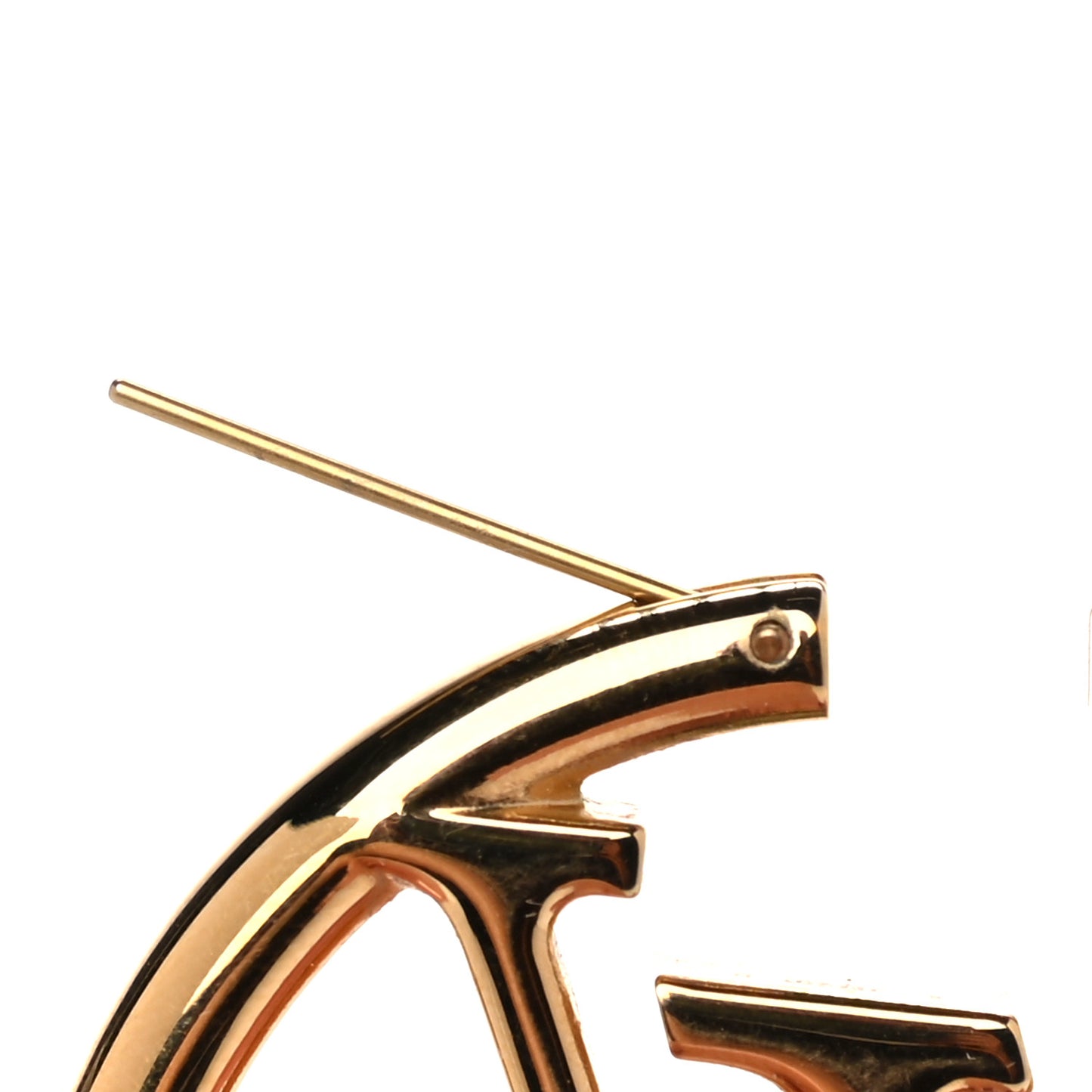 Metal Louise Hoop Earrings Gold