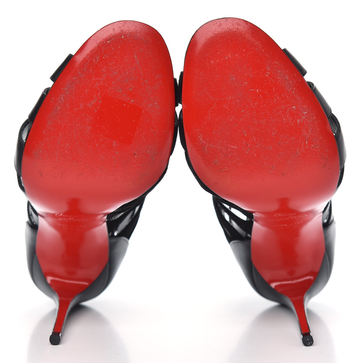 Christian Louboutin Calfskin Toot Mignonne 100 Cutout Booties 39.5 Black 5 of 9