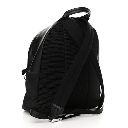 Fendi Nylon Vitello Liberty Vitello Dolce Monster Eyes Rounded Backpack Black Sunflower 3 of 12