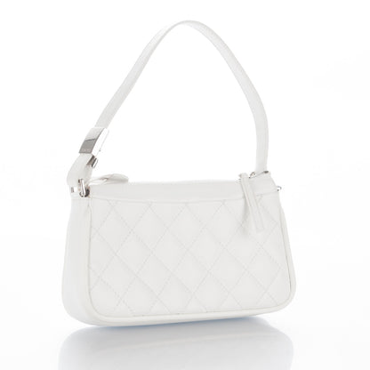 Chanel Calfskin Quilted CC Shoulder White 3 of 6