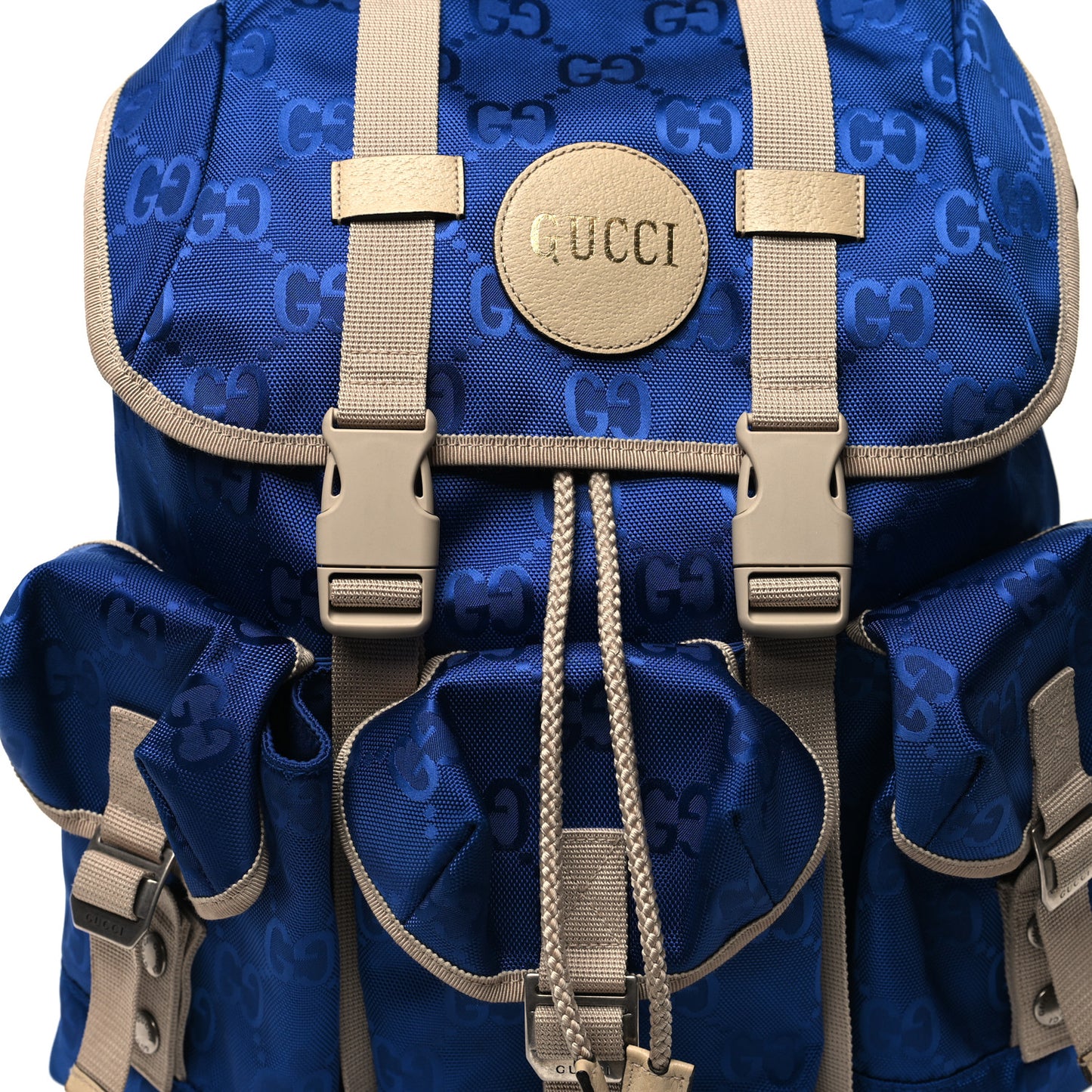 Econyl Nylon Monogram Off The Grid Utility Pocket Backpack Orient Blue New Plaster