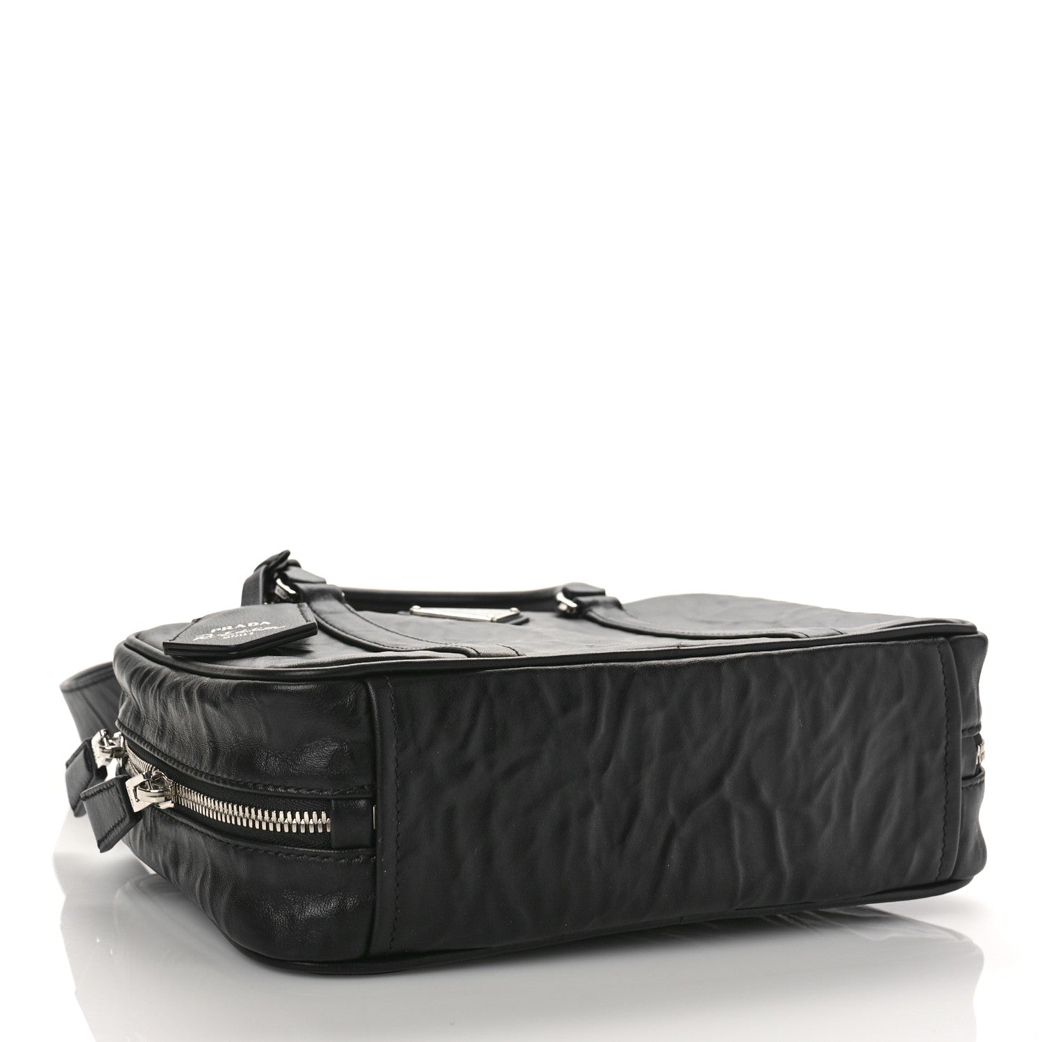Prada Nappa Antique Medium Re-Edition 2001 Two Handle Bag Black 5 of 9