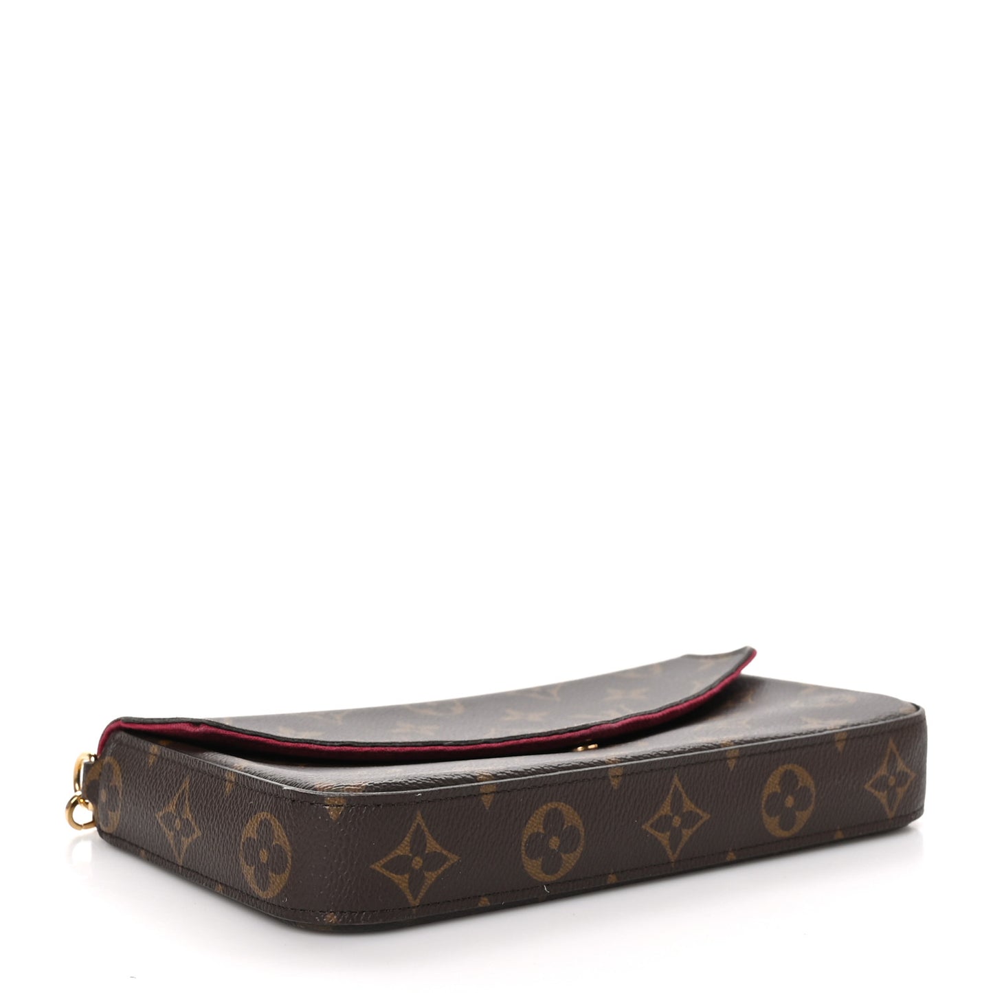 Monogram Pochette Felicie Chain Wallet Fuchsia