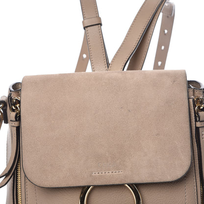 Chloe Suede Calfskin Small Faye Backpack Motty Grey 13 of 15