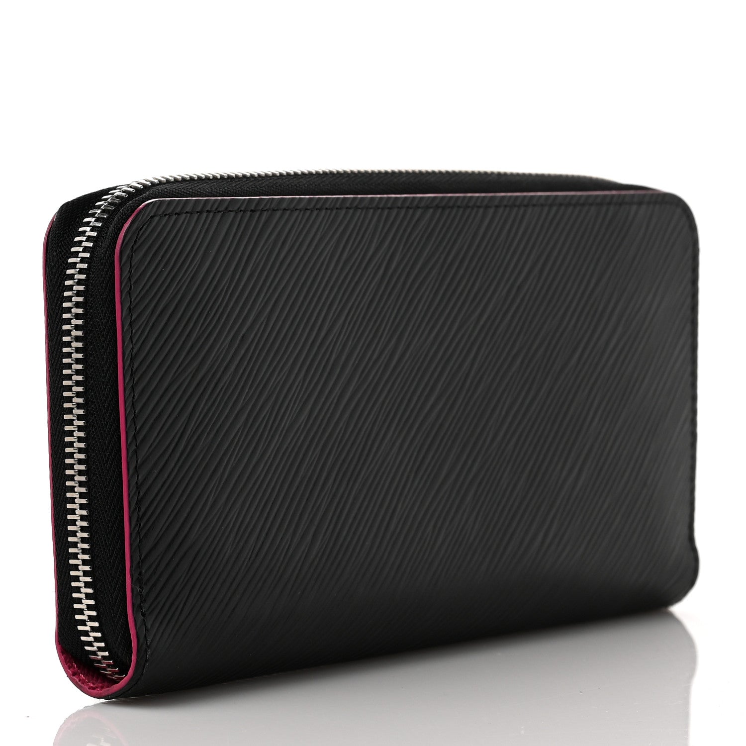 Louis Vuitton Epi Zippy Wallet Black Hot Pink 3 of 8