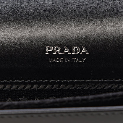 Prada City Calfskin Crystal Embellished Mini Shoulder Bag Black 6 of 12