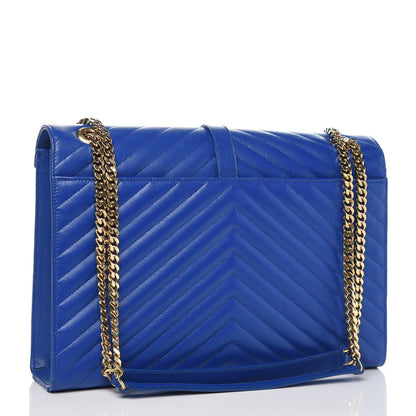 Saint Laurent Grain De Poudre Matelasse Chevron Large Monogram Satchel 3 of 14