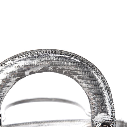 Christian Dior Metallic Lizard Mini Lady Dior Silver 17 of 17