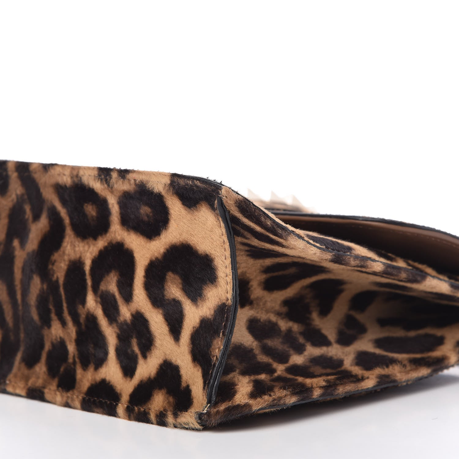 Valentino Garavani Calf Hair Leopard Print Large Glam Lock Rockstud Flap 7 of 9