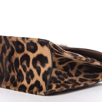 Valentino Garavani Calf Hair Leopard Print Large Glam Lock Rockstud Flap 7 of 9