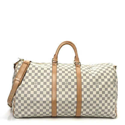 Louis Vuitton Damier Azur Keepall Bandouliere 55 1 of 22