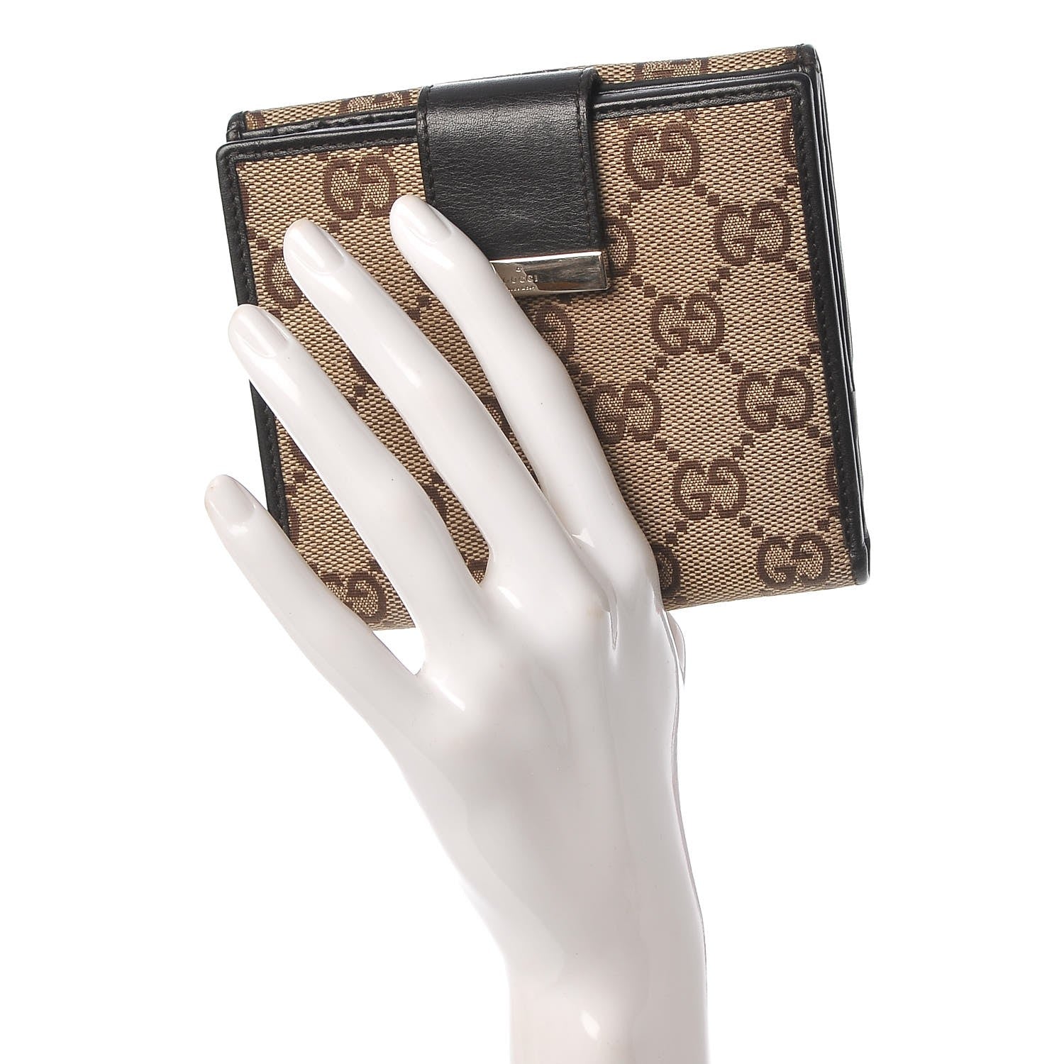 Gucci Monogram Compact Wallet Dark Brown 2 of 11