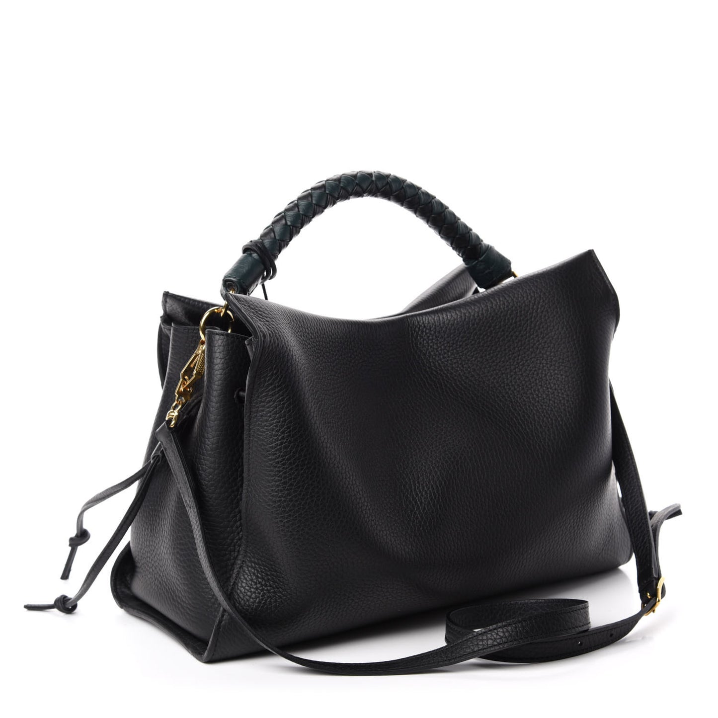 Heavy Grain Iris Tote Midnight Black