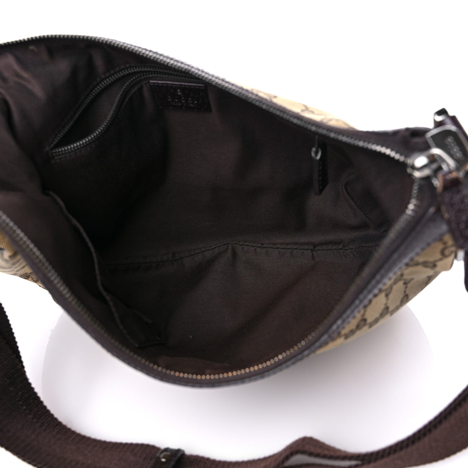 Gucci Monogram Medium Half Moon Hobo Dark Brown 6 of 16