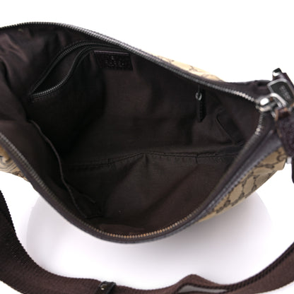 Gucci Monogram Medium Half Moon Hobo Dark Brown 6 of 16