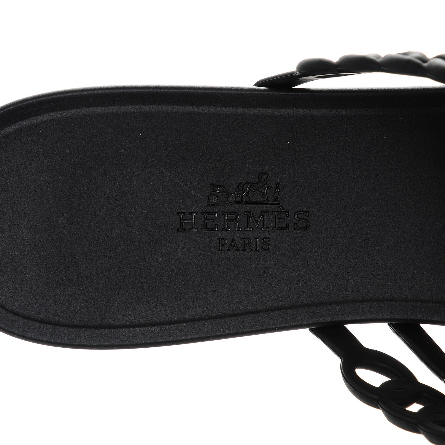 Hermes Rubber Chaine d'Ancre Nude Sandals 41 Black 7 of 7