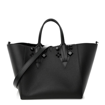 Christian Louboutin Calfskin Empire Spike Studded Small Cabachic Tote Black 1 of 11