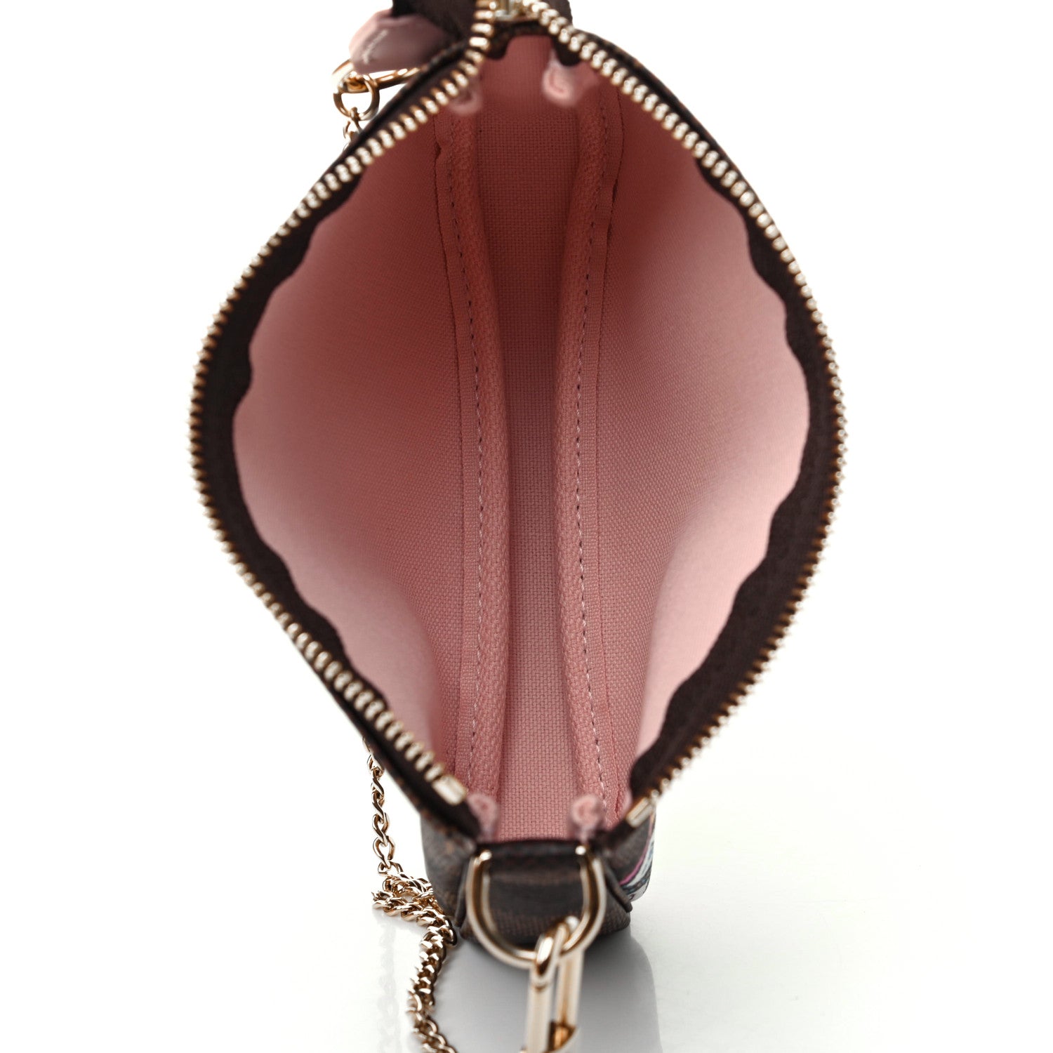Louis Vuitton Damier Ebene 2020 Christmas Animation Big Wheel Mini Pochette Accessories Rose Ballerine 5 of 8