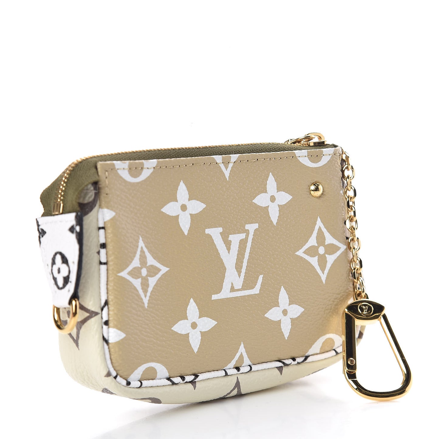 Monogram Giant Micro Pochette Accessories Kaki White