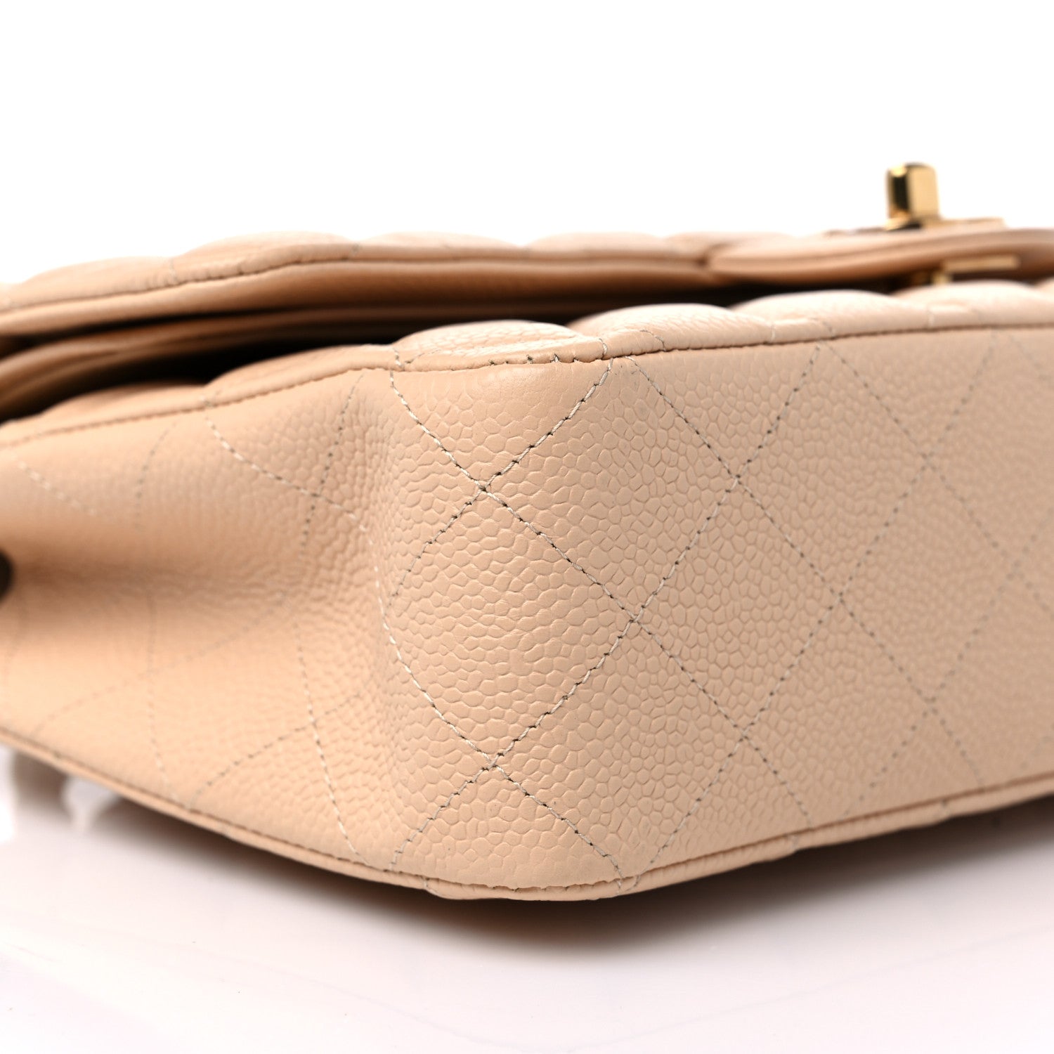 Chanel Caviar Quilted Medium Double Flap Beige 7 of 11