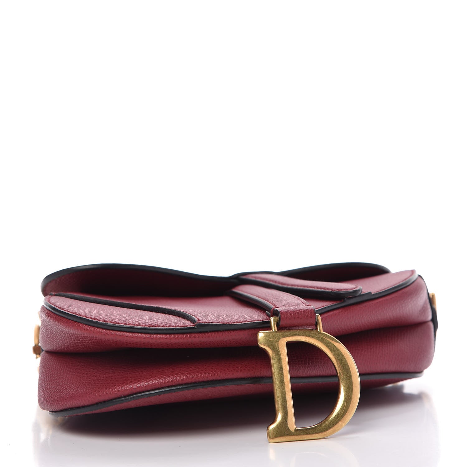 Christian Dior Grained Calfskin Mini Saddle Bag Red 4 of 12