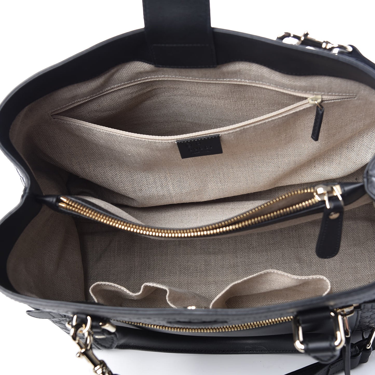 Soft Microguccissima Medium Tote Black