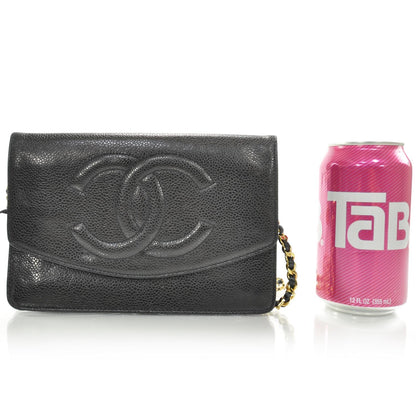 Chanel Caviar Wallet on Chain Black 2 of 9