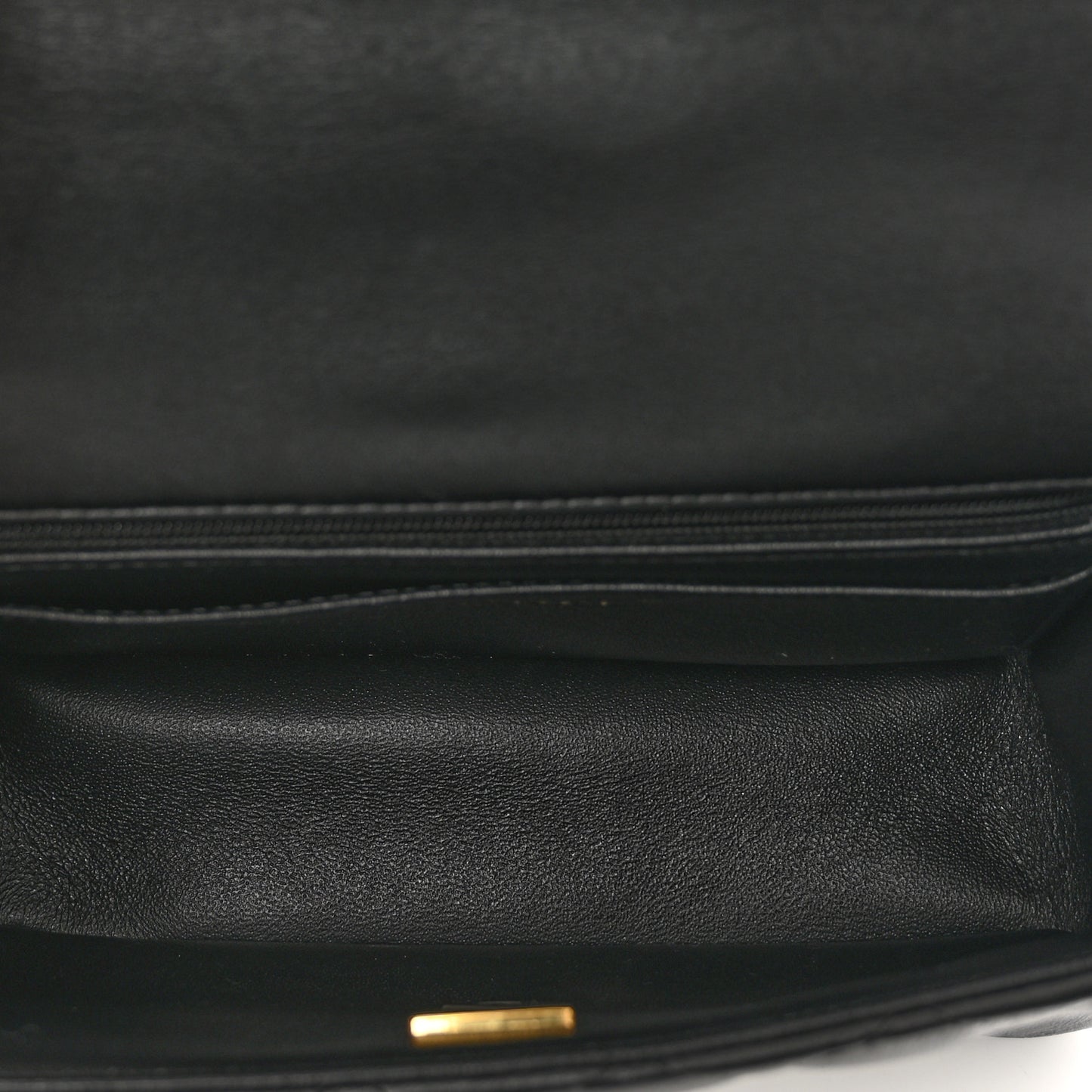 Lambskin Quilted Mini Top Handle Rectangular Flap Black