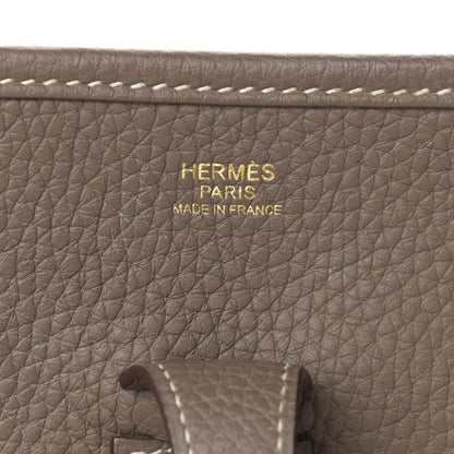 Hermes Taurillon Clemence Evelyne III PM Etoupe 5 of 14