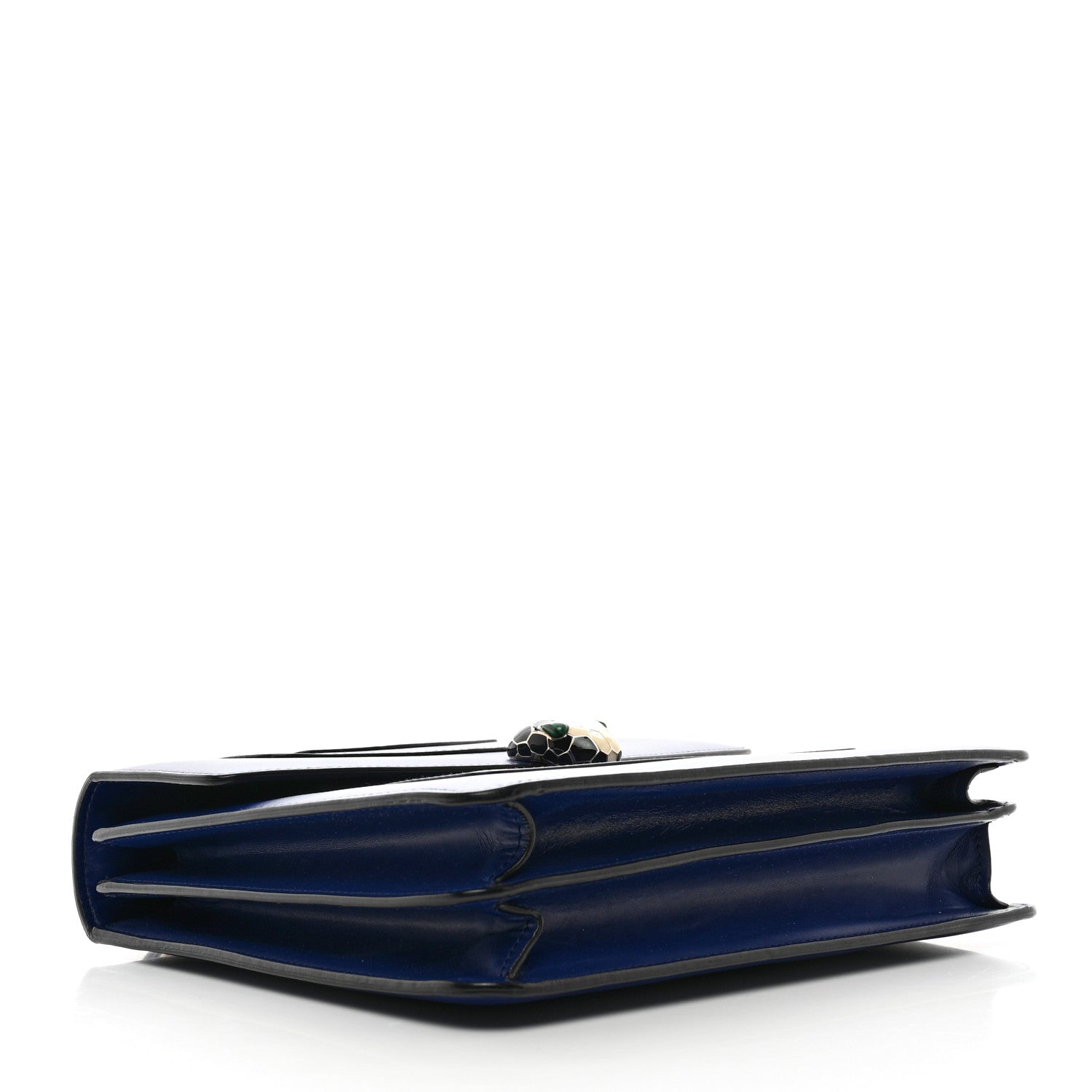 Bulgari Calfskin Large Serpenti Forever Top Handle Blue 4 of 12