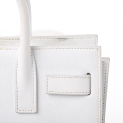 Saint Laurent Calfskin Nano Sac de Jour Dove White 8 of 17