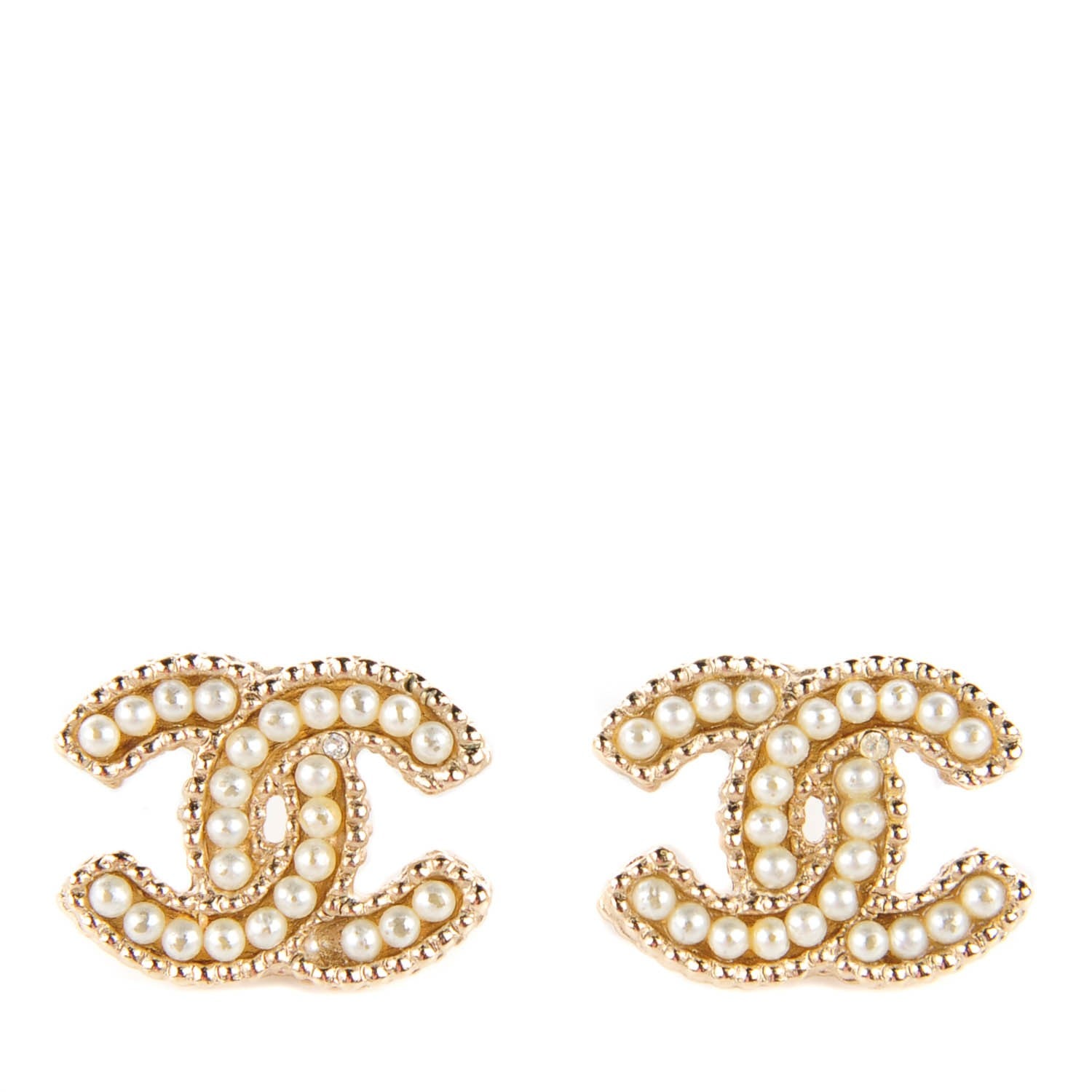 Chanel Pearl CC Earrings Gold 1 of 4