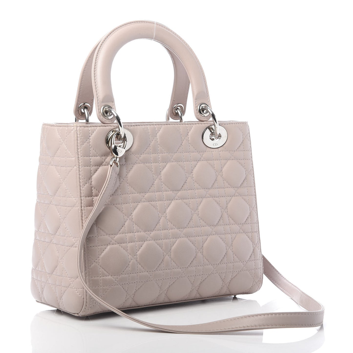 Lambskin Cannage Medium Lady Dior Light Pink