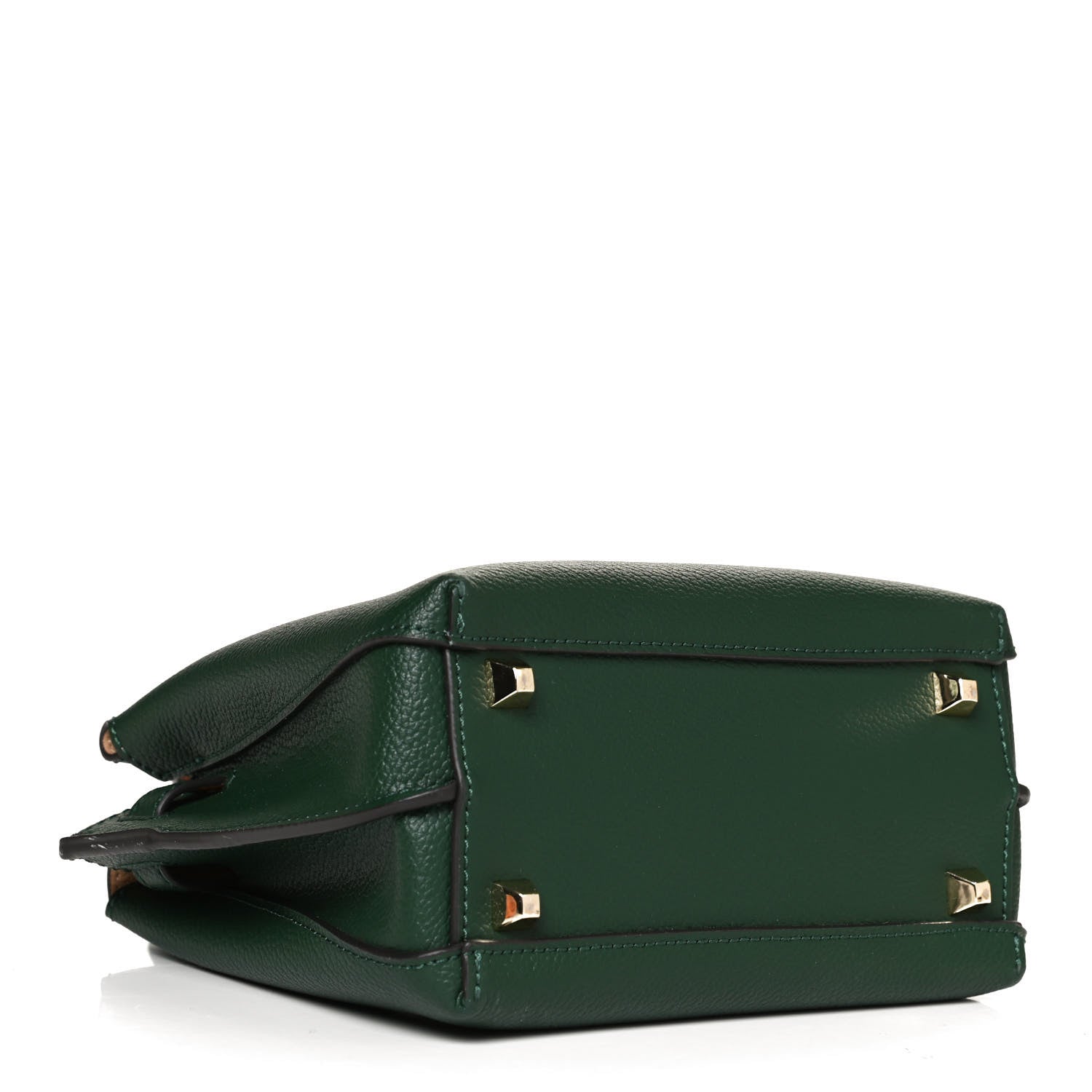 MCM Grained Calfskin Mini Milla Tote Green 4 of 10