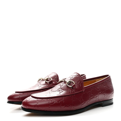 Gucci Guccissima Womens Jordaan Loafers 37.5 Rosso Ancora 4 of 11