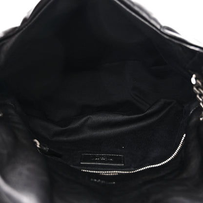 Saint Laurent Lambskin Quilted Medium Loulou Puffer Monogram Chain Satchel Black 5 of 11
