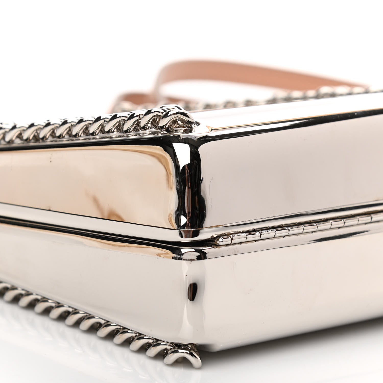 Stella McCartney Polished Brass Mini Baby Bella Mirrored Bag Silver 8 of 9