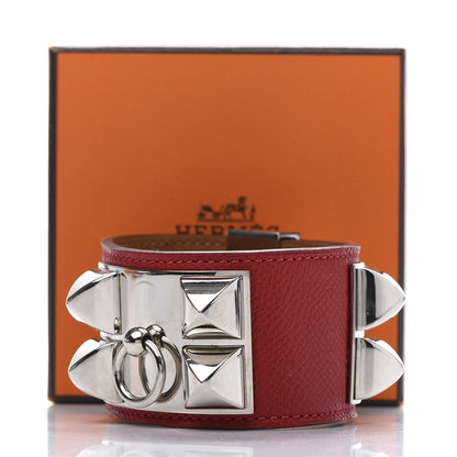Hermes Epsom Collier De Chien CDC Bracelet S Rouge Casaque 9 of 9