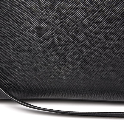 Prada Saffiano Cuir Medium Double Bag Black Fuoco 13 of 18