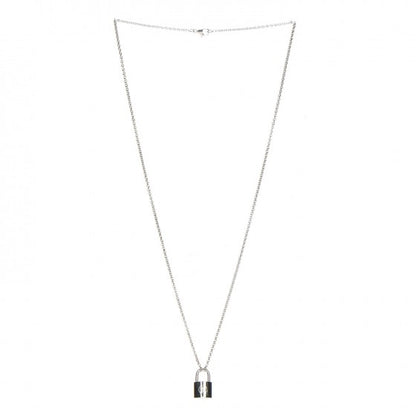 Louis Vuitton Sterling Silver Lockit Necklace 3 of 6