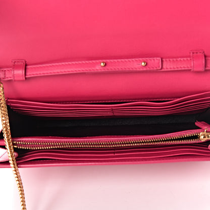 Saint Laurent Calfskin Classic Y Ligne Chain Wallet Bubblegum 5 of 10