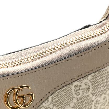 Gucci GG Supreme Monogram Textured Dollar Calfskin Web Mini Ophidia GG Handbag Beige Mystic White Oatmeal 11 of 11