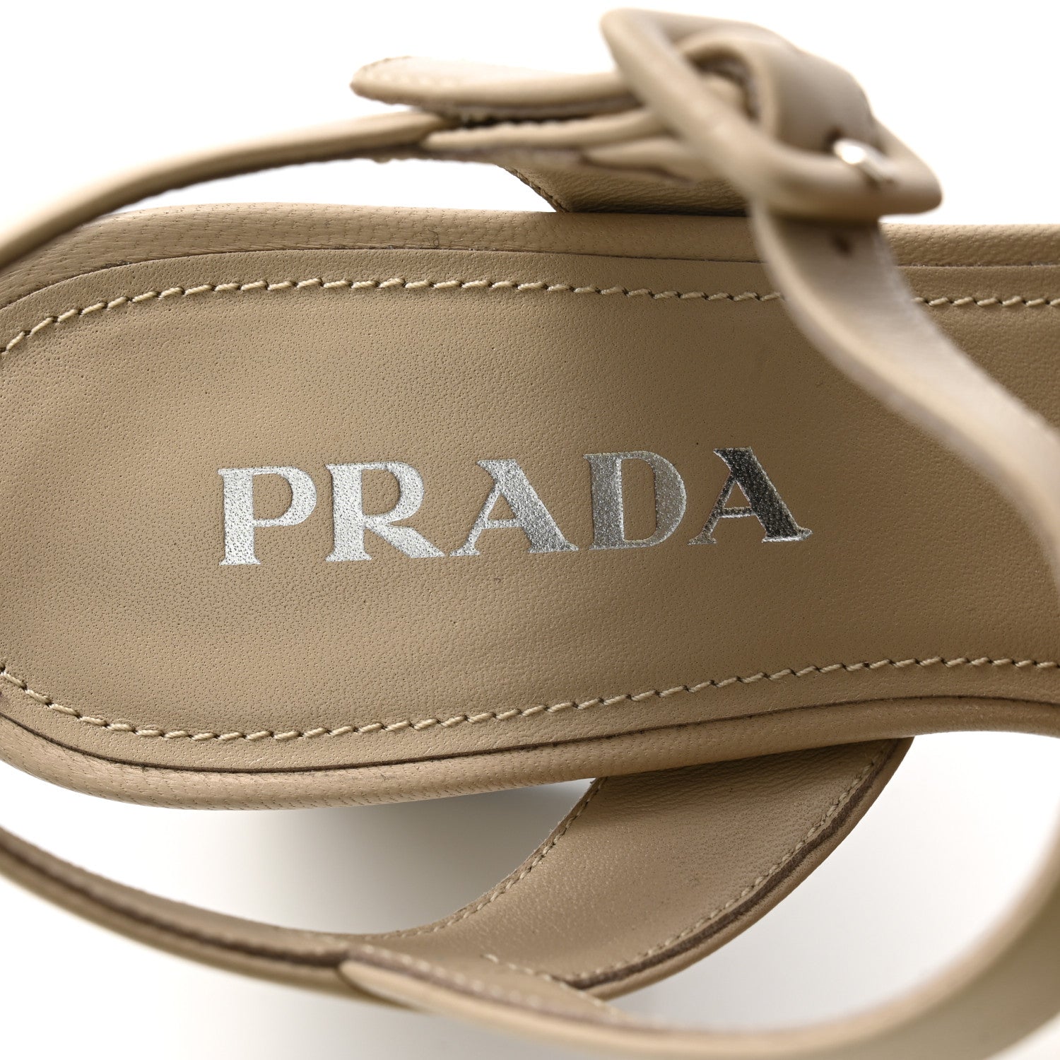Prada Nappa Logo Quilted Crisscross Platform 20/65mm Sandals 37 Deserto 6 of 10