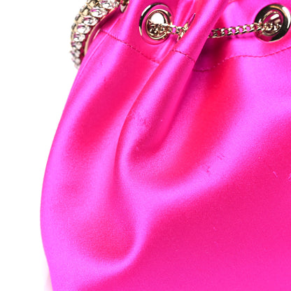 Jimmy Choo Satin Crystal Embellished Bon Bon Bag Fuchsia 9 of 9