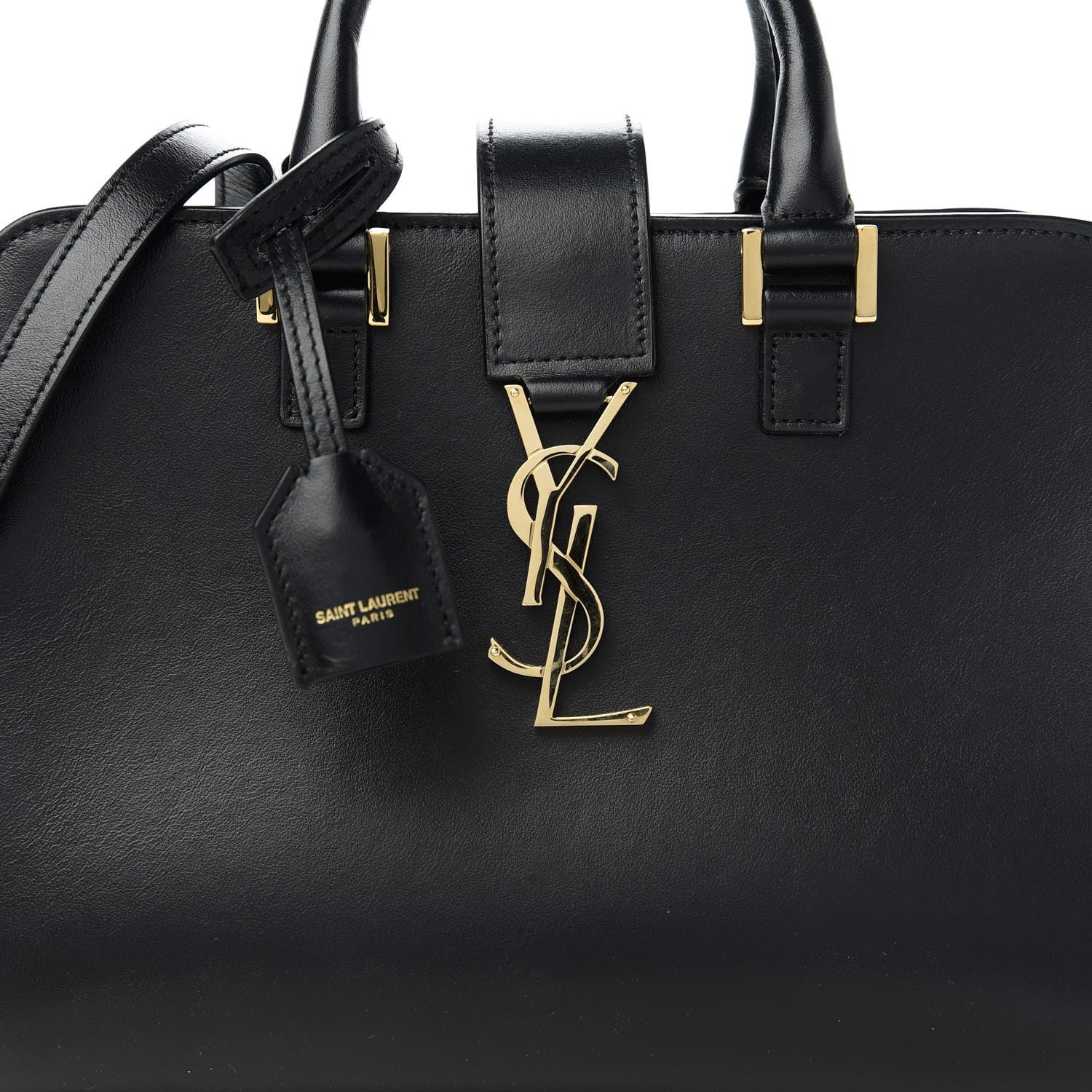 Saint Laurent Calfskin Monogram Baby Cabas Black 10 of 10