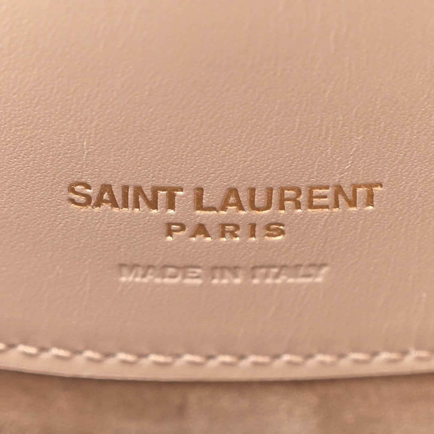 Shiny Calfskin Le 37 Small Bucket Bag Dark Beige