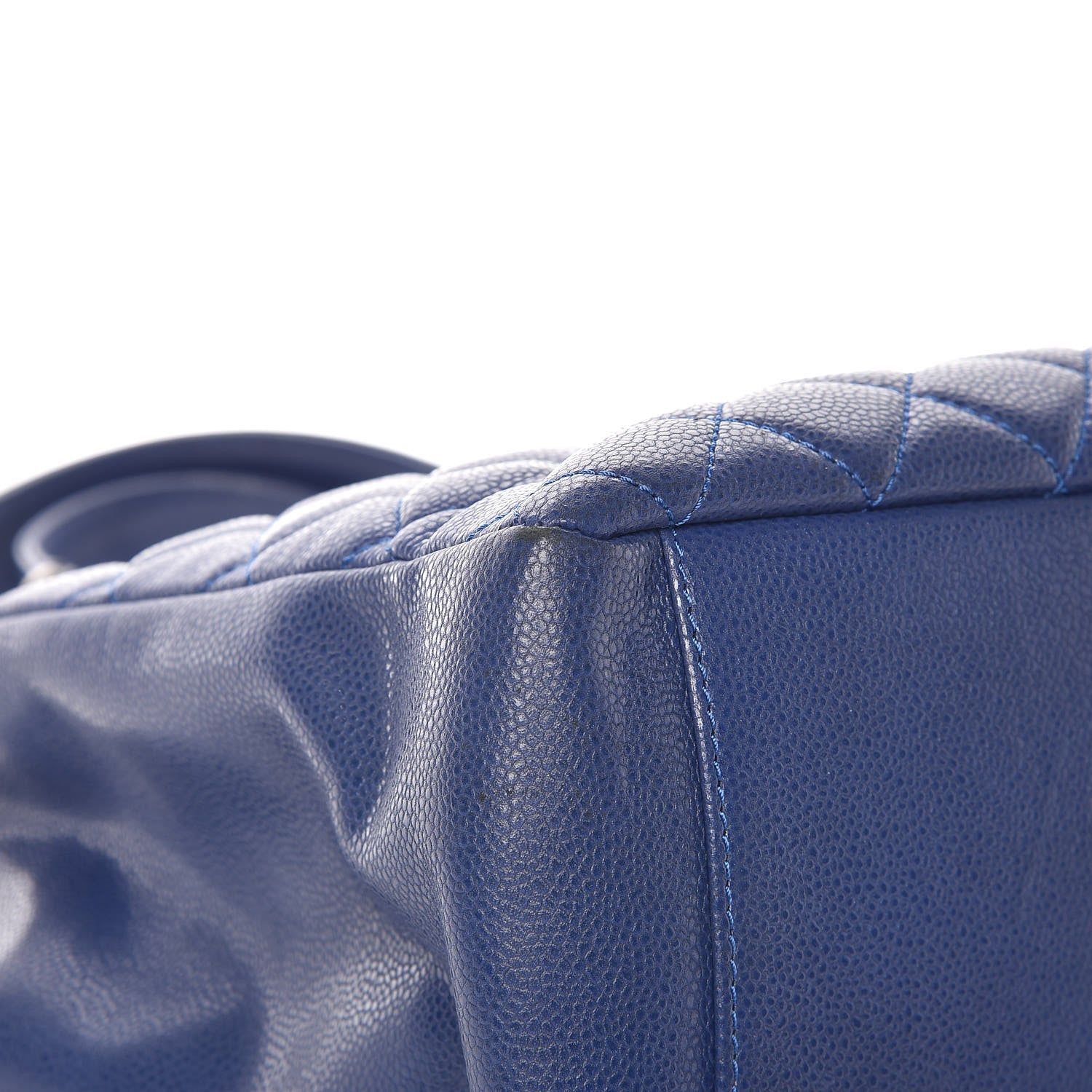 Chanel Caviar Quilted Grand Shopping Tote GST Dark Blue 5 of 22