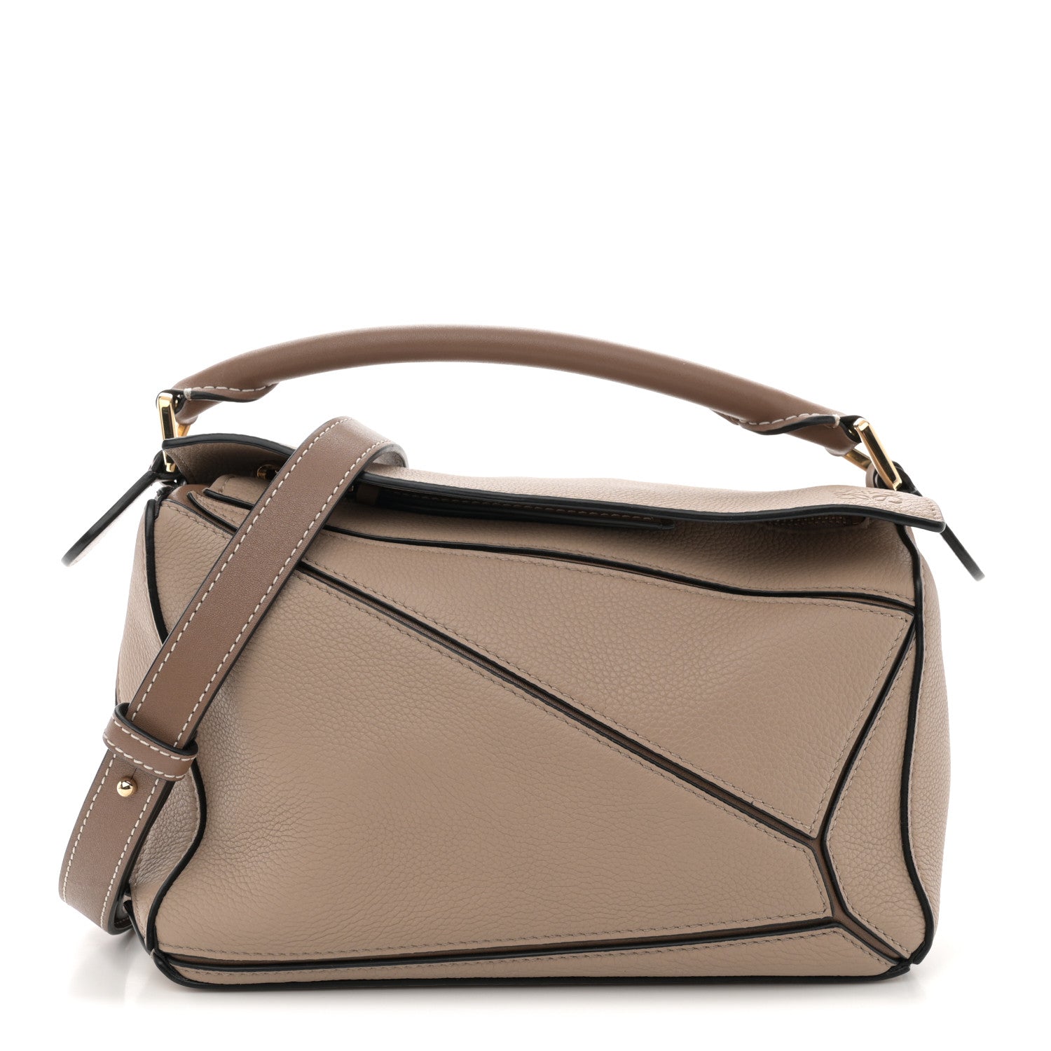 Loewe Grained Calfskin Small Puzzle Bag Sand Mink 1 of 11